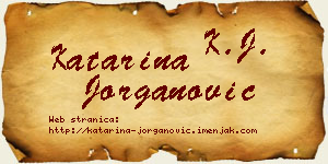 Katarina Jorganović vizit kartica